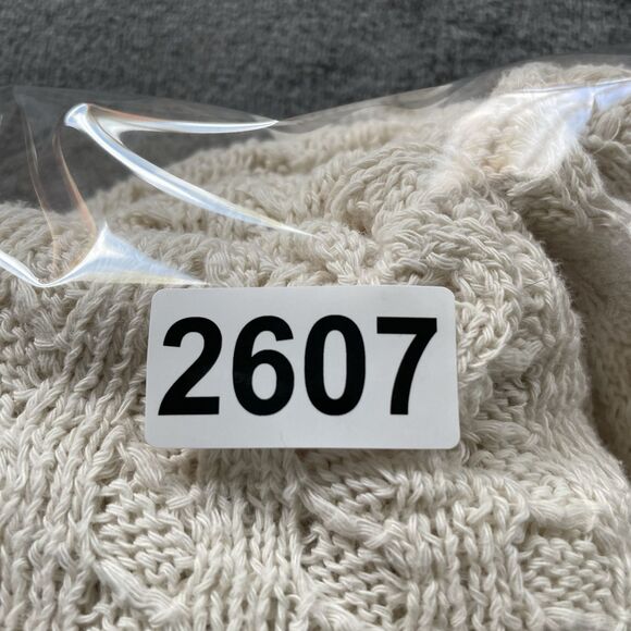 Free people Thermal Top Women's Medium Ivory Thien’s Hacci Boho Hippie Sweater - Picture 13 of 13